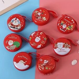 NWT! Christmas Holiday Mini Bags Small Storage Coin Purse! You Get ONE!